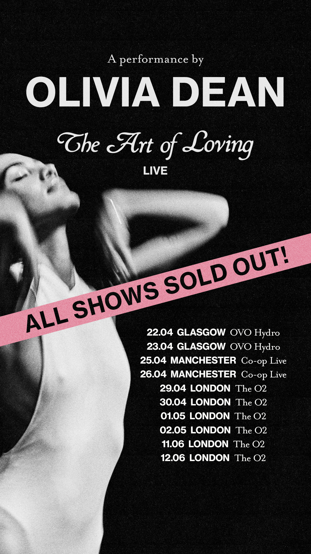 Olivia Dean UK Tour 2024 Advertising Campaign